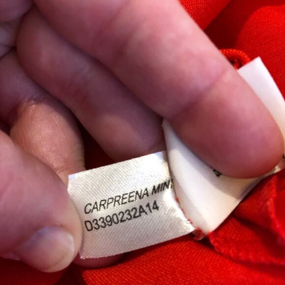 Diane von Furstenberg Carpreena orange red sleeveless sheath dress size 8 - Picture 10 of 16